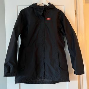 Black Women’s Size L Helly Hansen Rain Coat